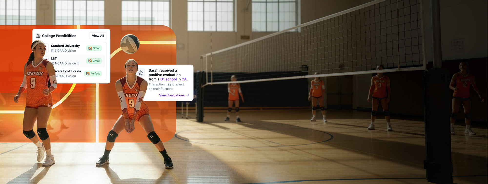 Volleyball hero background